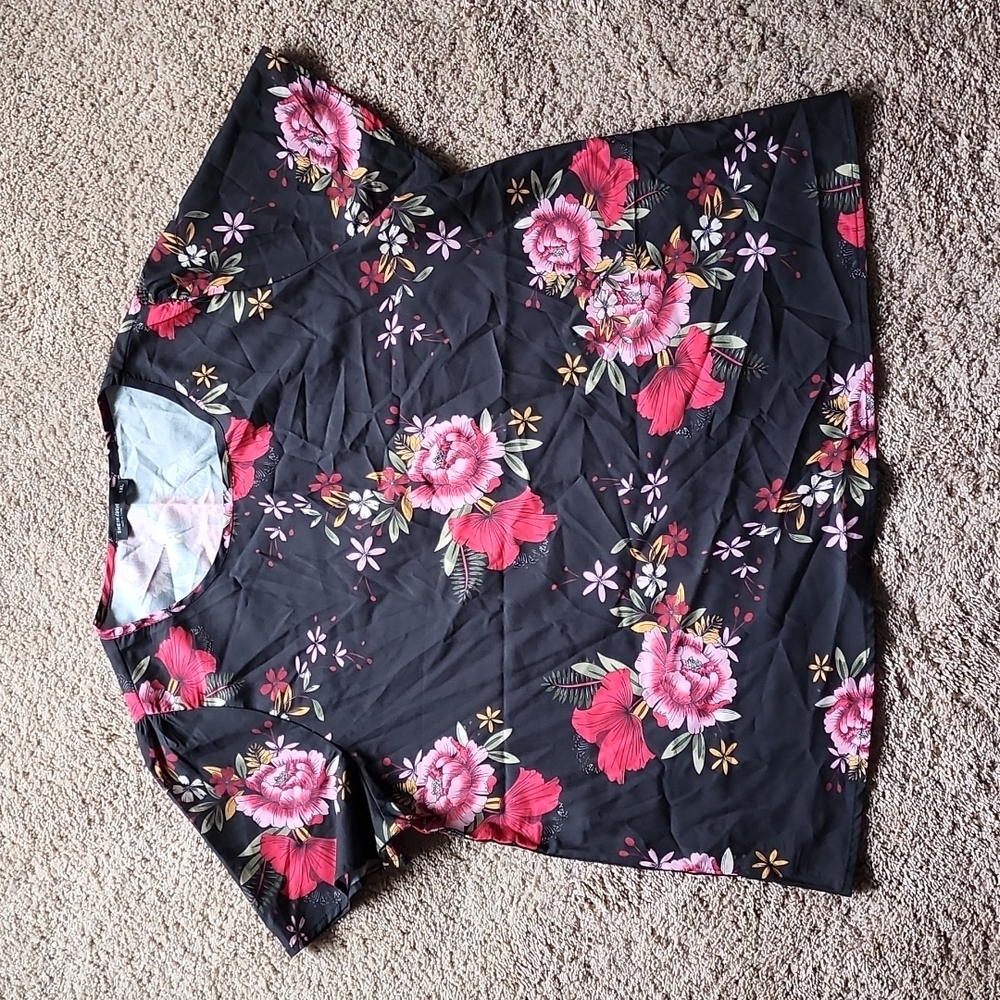 Shein 1x floral blouse top